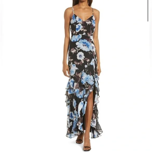 New Lulu’s Artwin Floral Maxi Gown Dress - Picture 10 of 11